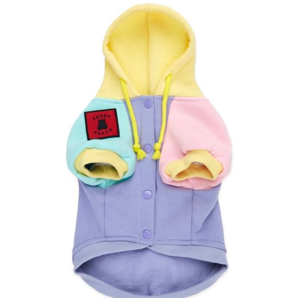 Teddy Fresh Pet Hoodie Pastel Colorblock - Size XL - 2021 2nd Edition - Picture 1 of 10